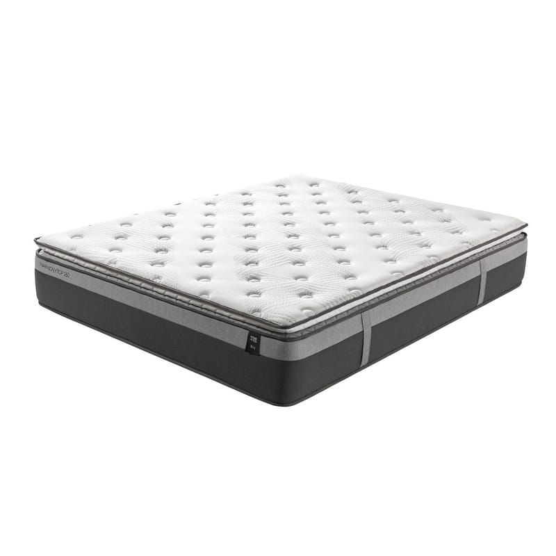 Seng HOME4YOU Sugi med madrass Harmony Top 160x200 cm Grå - Grå - Møbler - Senger - Komplett sengepakke