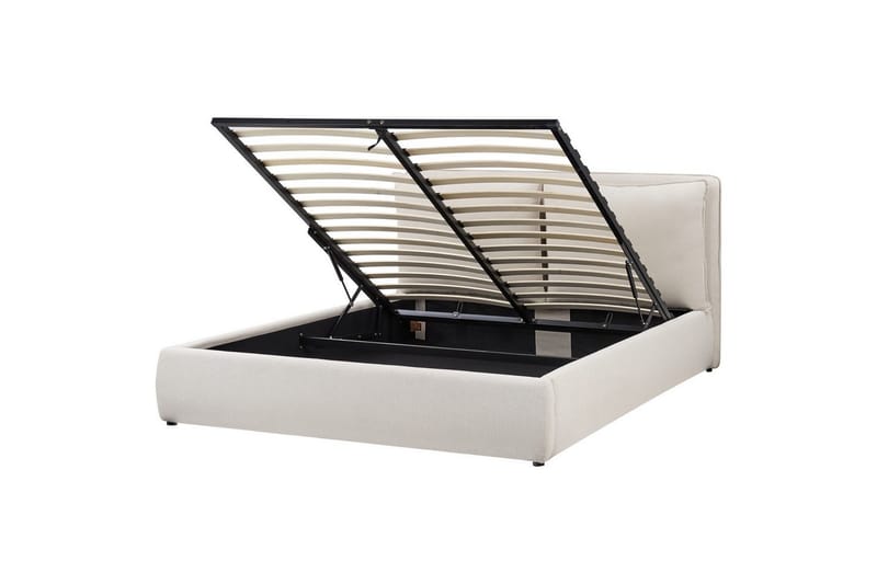 Seng med lagring Bajonna, Beige, 160x200 cm