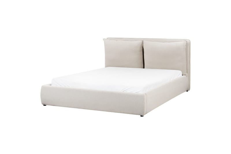 Seng med lagring Bajonna - Beige, 160x200 cm - Møbler - Senger - Sengeramme & sengestamme