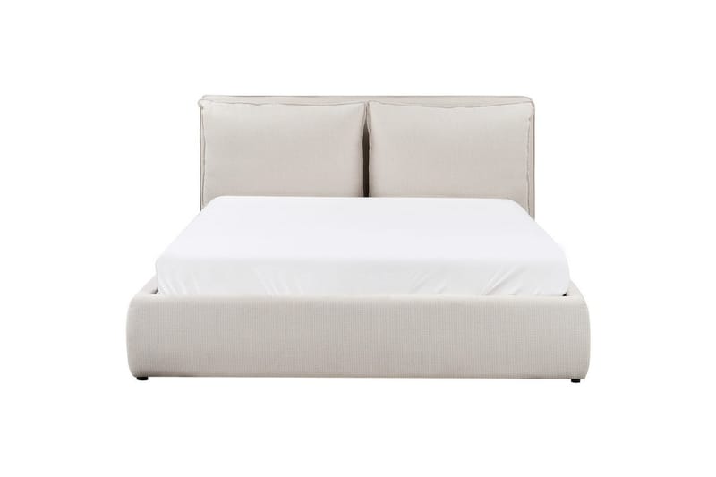 Seng med lagring Bajonna - Beige, 160x200 cm - Møbler - Senger - Sengeramme & sengestamme