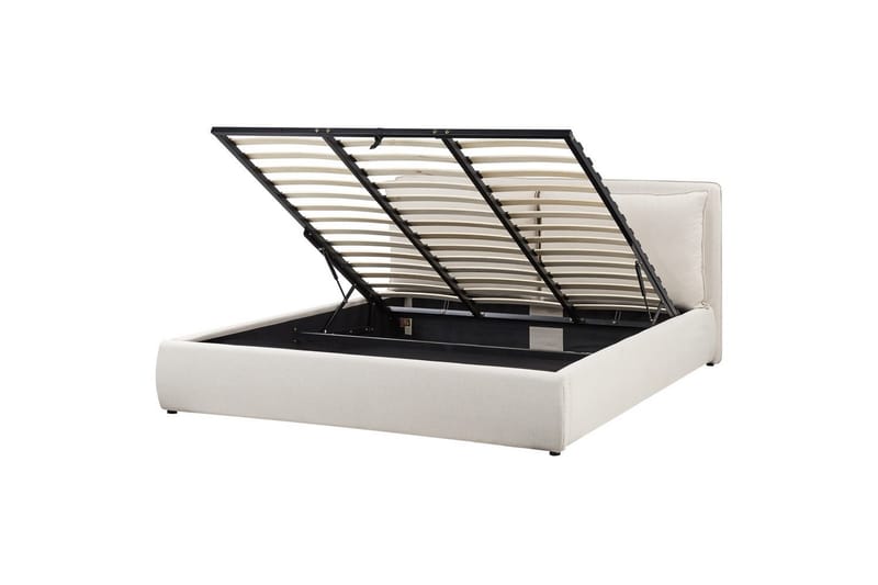 Seng med lagring Bajonna - Beige, 180x200 cm - Møbler - Senger - Sengeramme & sengestamme