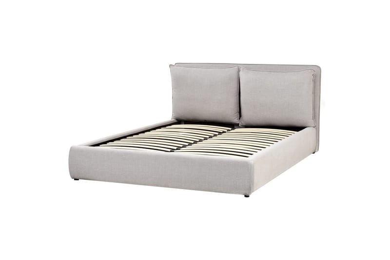 Seng med lagring Bajonna - Grå, 160x200 cm - Møbler - Senger - Sengeramme & sengestamme
