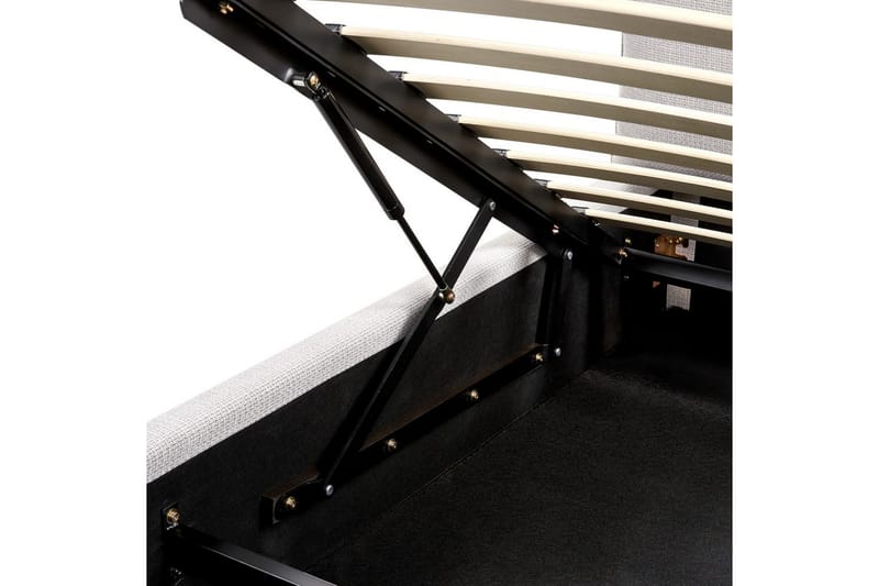 Seng med lagring Bajonna - Grå, 160x200 cm - Møbler - Senger - Sengeramme & sengestamme