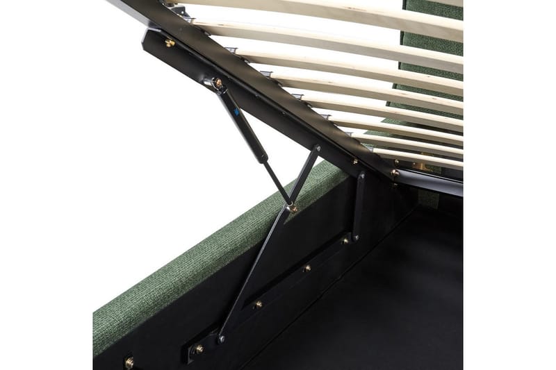 Seng med lagring Bajonna - Grønn, 180x200 cm - Møbler - Senger - Sengeramme & sengestamme