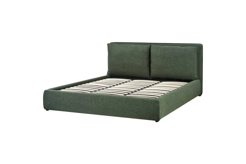 Seng med lagring Bajonna - Grønn, 180x200 cm - Møbler - Senger - Sengeramme & sengestamme