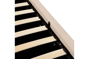 Seng med lagring Blagnac - Beige/Bouclé, 160x200 cm - Møbler - Senger - Sengeramme & sengestamme