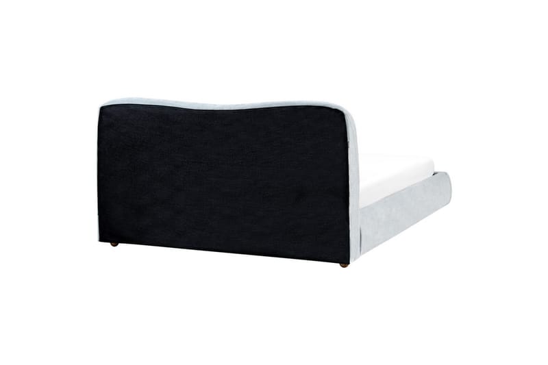 Seng med lagring Blagnac - Blå/Polyester, 160x200 cm - Møbler - Senger - Sengeramme & sengestamme