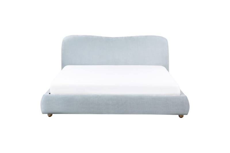 Seng med lagring Blagnac - Blå/Polyester, 180x200 cm - Møbler - Senger - Sengeramme & sengestamme