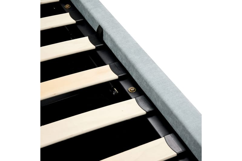 Seng med lagring Blagnac - Blå/Polyester, 180x200 cm - Møbler - Senger - Sengeramme & sengestamme