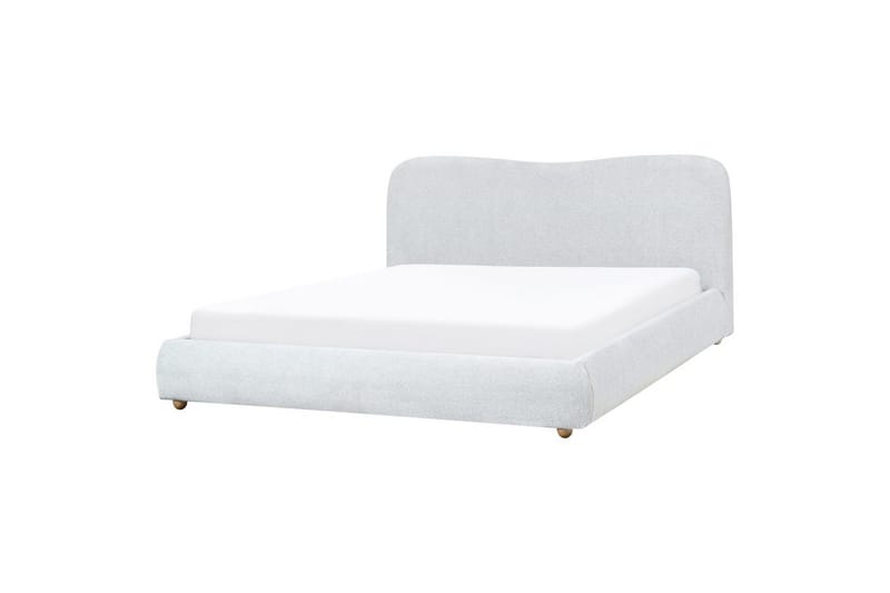 Seng med lagring Blagnac - Grå/Polyester, 180x200 cm - Møbler - Senger - Sengeramme & sengestamme