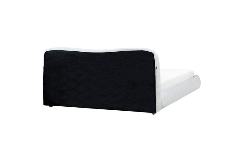 Seng med lagring Blagnac - Grå/Polyester, 180x200 cm - Møbler - Senger - Sengeramme & sengestamme