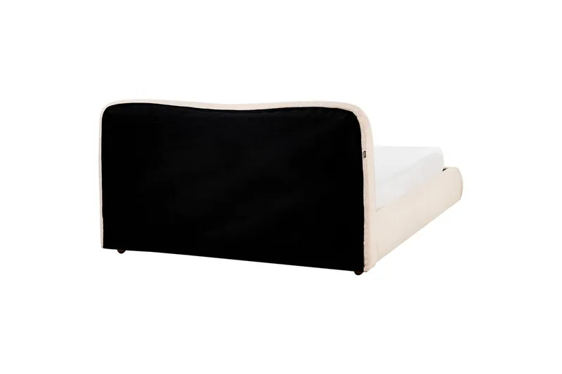 Seng med lagring Blagnac - Lys beige/Bouclé, 160x200 cm - Møbler - Senger - Sengeramme & sengestamme