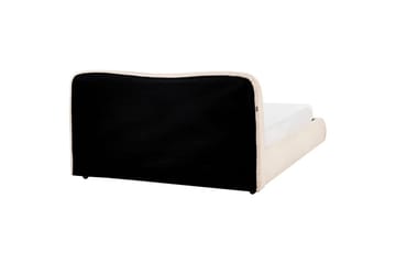 Seng med lagring Blagnac - Lys beige/Bouclé, 160x200 cm - Møbler - Senger - Sengeramme & sengestamme