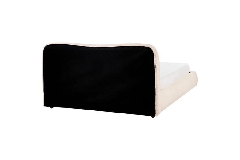 Seng med lagring Blagnac - Lys beige/Bouclé, 160x200 cm - Møbler - Senger - Sengeramme & sengestamme