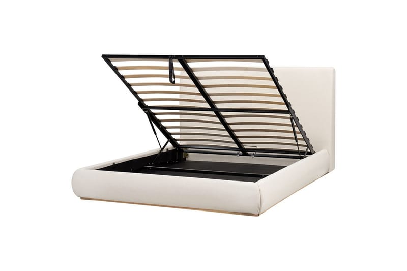 Seng med lagring Campagne - Beige, 160x200 cm - Møbler - Senger - Sengeramme & sengestamme