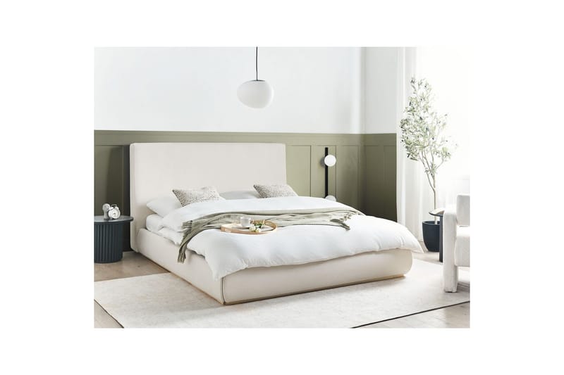 Seng med lagring Campagne - Beige, 160x200 cm - Møbler - Senger - Sengeramme & sengestamme