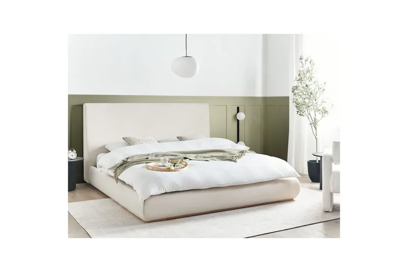 Seng med lagring Campagne - Beige, 180x200 cm - Møbler - Senger - Sengeramme & sengestamme