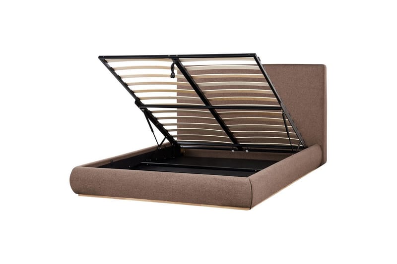 Seng med lagring Campagne, Brun, 160x200 cm