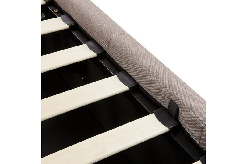 Seng med lagring Castelnavet - Beige, svart, 180x200 cm - Møbler - Senger - Sengeramme & sengestamme