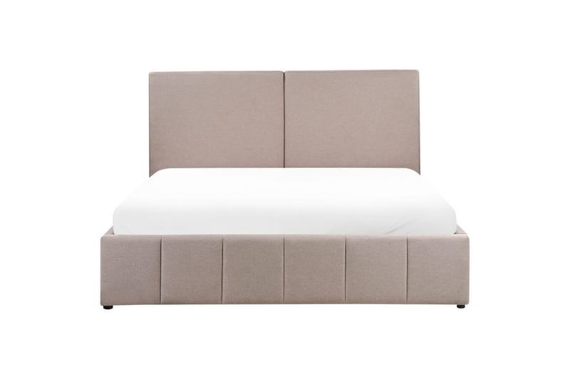 Seng med lagring Castelnavet - Beige, svart, 180x200 cm - Møbler - Senger - Sengeramme & sengestamme