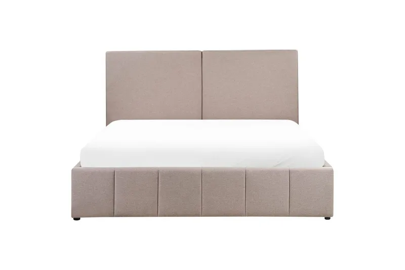 Seng med lagring Castelnavet - Beige, svart, 180x200 cm - Møbler - Senger - Sengeramme & sengestamme