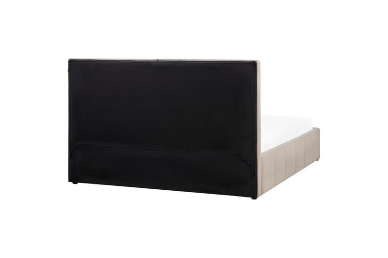 Seng med lagring Castelnavet - Beige, svart, 180x200 cm - Møbler - Senger - Sengeramme & sengestamme