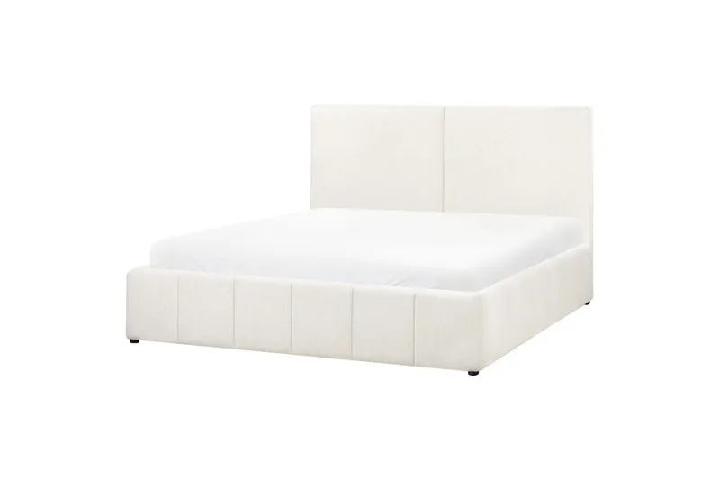 Seng med lagring Castelnavet - Hvit, Svart, 180x200 cm - Møbler - Senger - Sengeramme & sengestamme