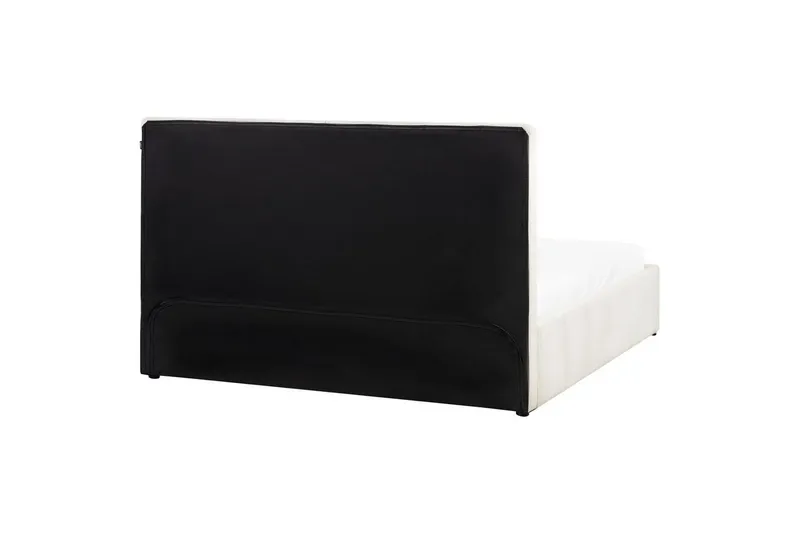 Seng med lagring Castelnavet - Hvit, Svart, 180x200 cm - Møbler - Senger - Sengeramme & sengestamme