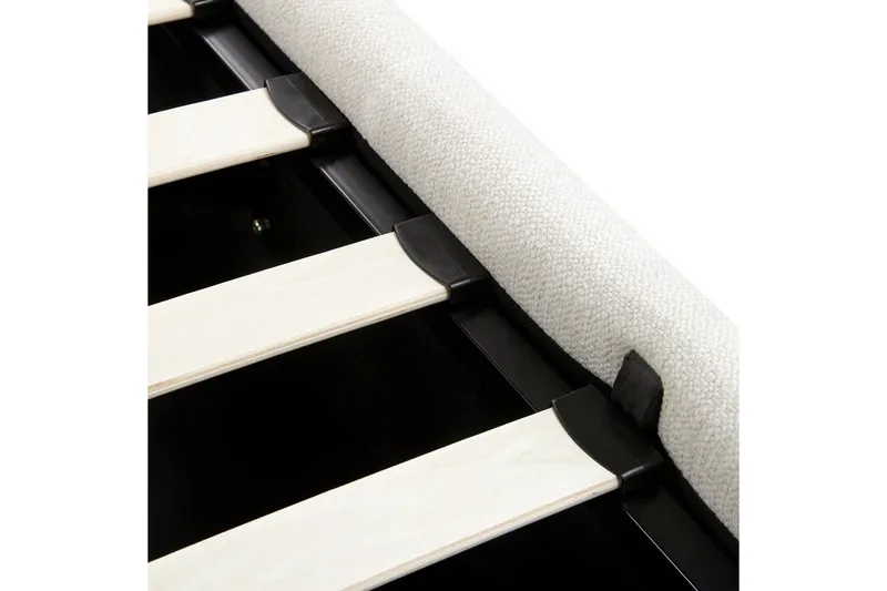 Seng med lagring Castelnavet - Hvit, Svart, 180x200 cm - Møbler - Senger - Sengeramme & sengestamme