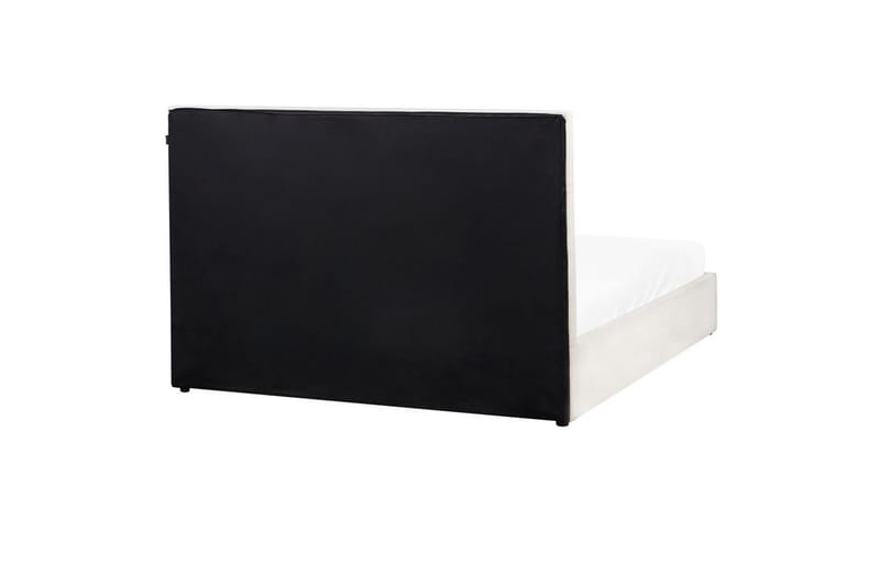Seng med lagring Lagord - Off-white, Svart, 160x200 cm - Møbler - Senger - Sengeramme & sengestamme