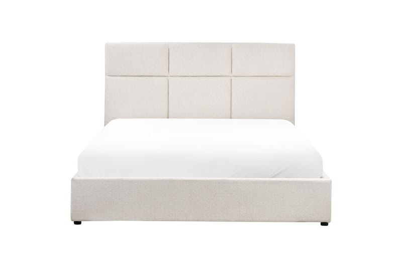 Seng med lagring Lagord - Off-white, Svart, 160x200 cm - Møbler - Senger - Sengeramme & sengestamme