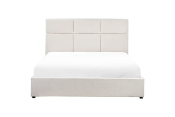 Seng med lagring Lagord - Off-white, Svart, 160x200 cm - Møbler - Senger - Sengeramme & sengestamme