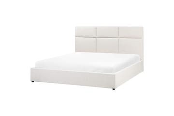 Seng med lagring Lagord - Off-white, Svart, 180x200 cm - Møbler - Senger - Sengeramme & sengestamme