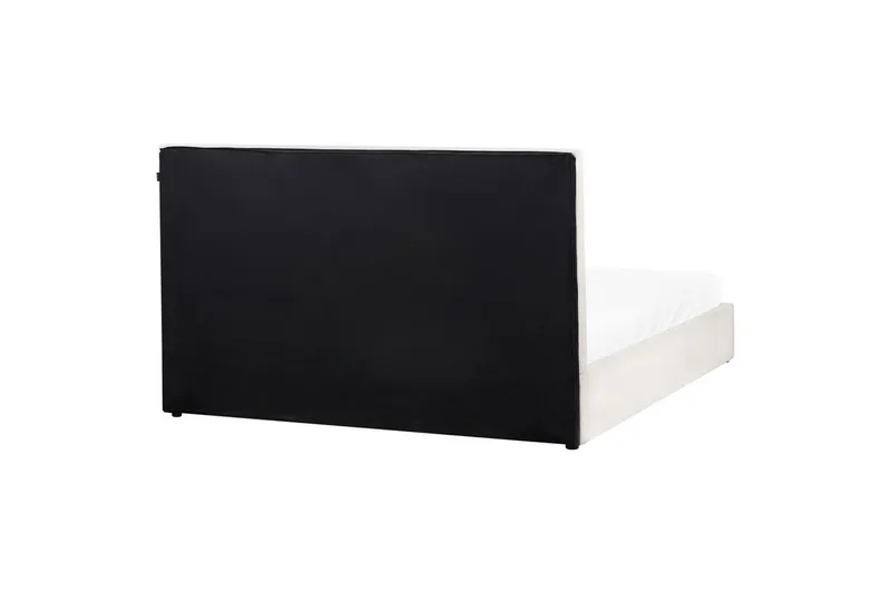 Seng med lagring Lagord - Off-white, Svart, 180x200 cm - Møbler - Senger - Sengeramme & sengestamme