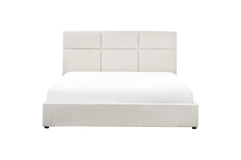 Seng med lagring Lagord - Off-white, Svart, 180x200 cm - Møbler - Senger - Sengeramme & sengestamme