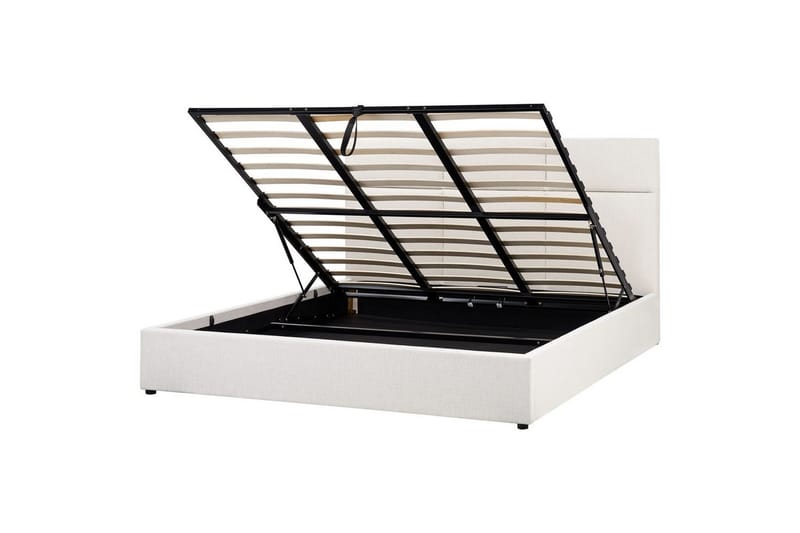 Seng med lagring Lagord, Off-white, Svart, 180x200 cm