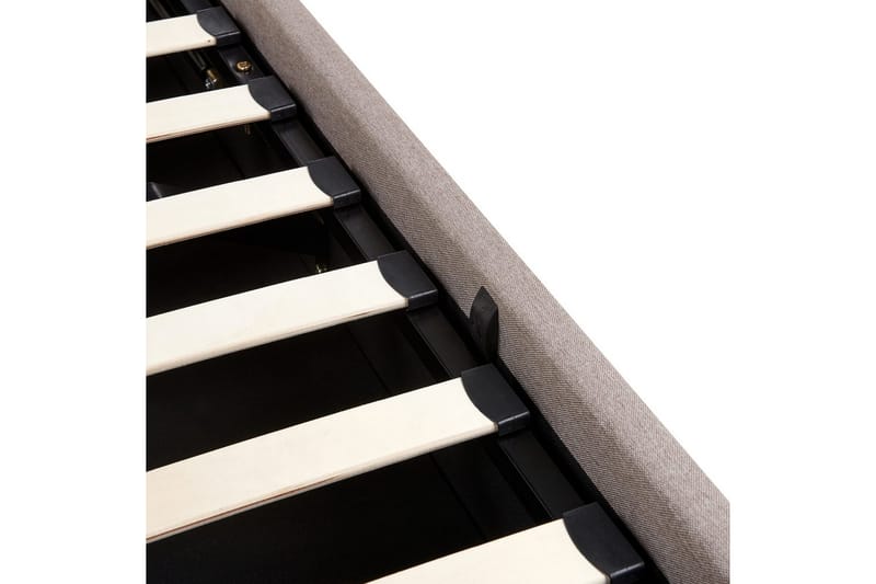 Seng med lagring Lagord - Taupe, svart, 180x200 cm - Møbler - Senger - Sengeramme & sengestamme