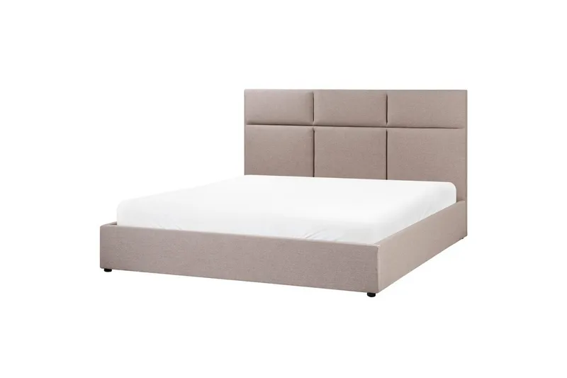 Seng med lagring Lagord - Taupe, svart, 180x200 cm - Møbler - Senger - Sengeramme & sengestamme