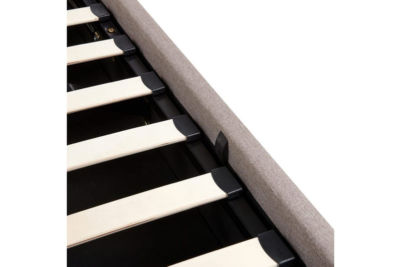 Seng med lagring Lagord - Taupe, svart, 180x200 cm - Møbler - Senger - Sengeramme & sengestamme