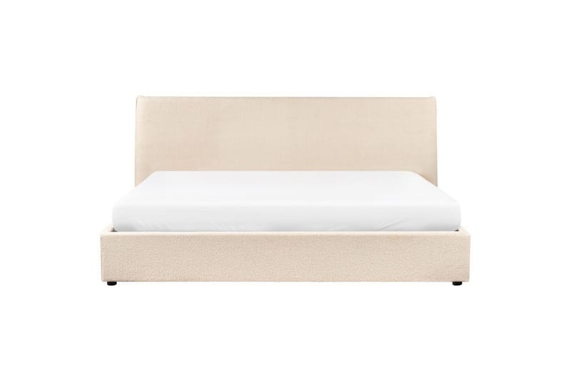 Seng med lagring Lavaur - Beige/Bouclé, 180x200 cm - Møbler - Senger - Sengeramme & sengestamme