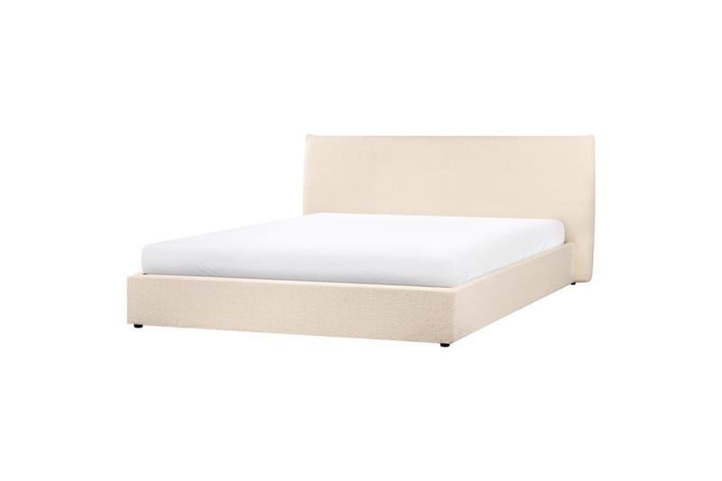 Seng med lagring Lavaur - Beige/Bouclé, 180x200 cm - Møbler - Senger - Sengeramme & sengestamme