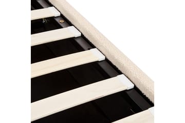 Seng med lagring Lavaur - Beige/Bouclé, 180x200 cm - Møbler - Senger - Sengeramme & sengestamme