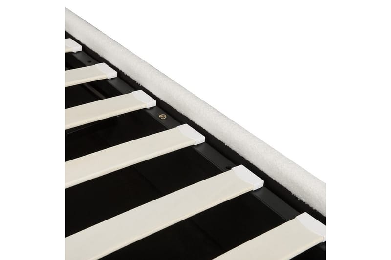 Seng med lagring Lavaur - Hvit/Bouclé, 160x200 cm - Møbler - Senger - Sengeramme & sengestamme