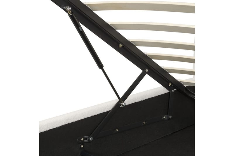 Seng med lagring Lavaur - Hvit/Bouclé, 160x200 cm - Møbler - Senger - Sengeramme & sengestamme