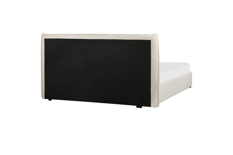 Seng med lagring Lavaur - Hvit/Bouclé, 160x200 cm - Møbler - Senger - Sengeramme & sengestamme