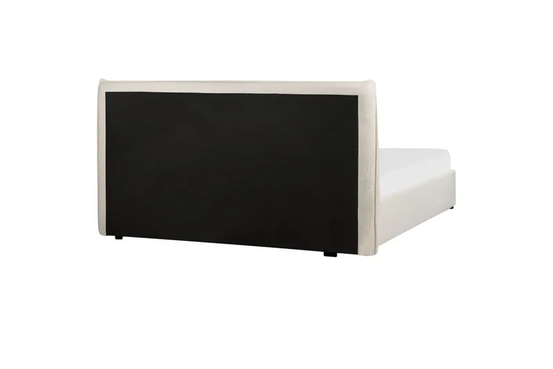 Seng med lagring Lavaur - Hvit/Bouclé, 160x200 cm - Møbler - Senger - Sengeramme & sengestamme