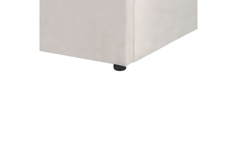 Seng med lagring Lavaur - Hvit/Fløyel, 160x200 cm - Møbler - Senger - Sengeramme & sengestamme