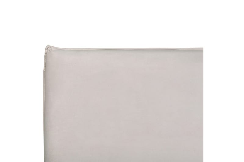 Seng med lagring Lavaur - Hvit/Fløyel, 160x200 cm - Møbler - Senger - Sengeramme & sengestamme