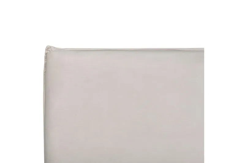 Seng med lagring Lavaur - Hvit/Fløyel, 160x200 cm - Møbler - Senger - Sengeramme & sengestamme