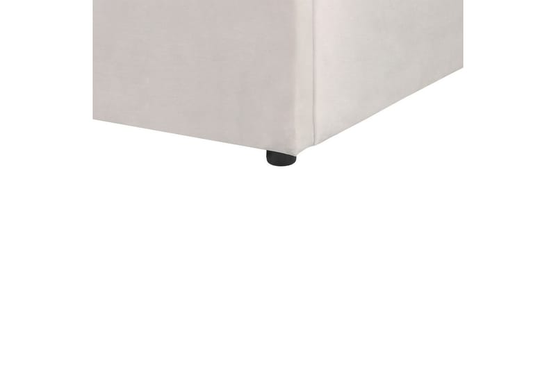 Seng med lagring Lavaur - Hvit/Fløyel, 160x200 cm - Møbler - Senger - Sengeramme & sengestamme